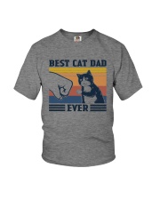 BEST CAT DAD EVER VINTAGE Youth T-Shirt tile