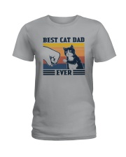 BEST CAT DAD EVER VINTAGE Ladies T-Shirt tile