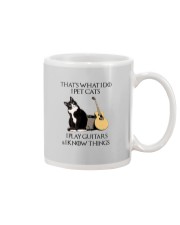 I PET CATS I PLAY GUITAS AND I KNOW THINGS Mug tile