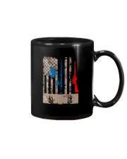 FISHING AND DEER HUNTING AMERICA FLAG Mug tile