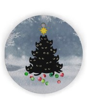 CUTE CAT TREE CHRISTMAS Circle Ornament (Wood tile