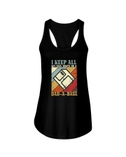 I KEEP ALL MY DAD JOKES IN A DAD-A-BASE Ladies Flowy Tank tile