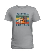 I WAS NORMAL 3 CATS AGO Ladies T-Shirt tile