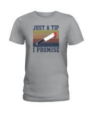 KNIFE JUST A TIP I PROMISE Ladies T-Shirt tile