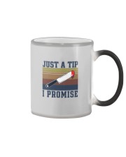KNIFE JUST A TIP I PROMISE Color Changing Mug tile