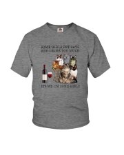 SOME GIRLS PET CATS AND DRINK TOO MUCH Youth T-Shirt tile