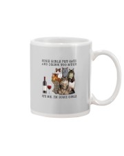 SOME GIRLS PET CATS AND DRINK TOO MUCH Mug tile