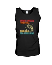 I WAS ON MY OTHER LINE FISHING Unisex Tank tile