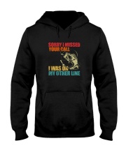 I WAS ON MY OTHER LINE FISHING Hooded Sweatshirt tile