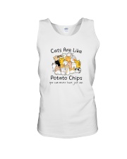 CATS ARE LIKE POTATO CHIPS Unisex Tank tile