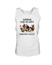 CHICKENS MAKE ME HAPPY HUMANS MAKE MY HEAD HURT Unisex Tank tile