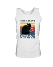 SORRY I CAN'T I HAVE PLANS WITH MY CAT Unisex Tank tile