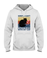 SORRY I CAN'T I HAVE PLANS WITH MY CAT Hooded Sweatshirt tile