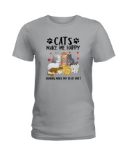 CATS MAKE ME HAPPY Ladies T-Shirt tile