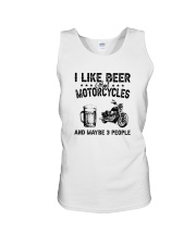 I LIKE BEER AND MOTORCYCLES Unisex Tank tile