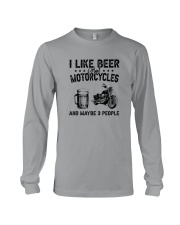 I LIKE BEER AND MOTORCYCLES Long Sleeve Tee tile