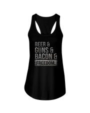 BEER GUNS BACON FREEDOM Ladies Flowy Tank tile