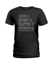 BEER GUNS BACON FREEDOM Ladies T-Shirt tile
