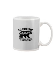 GO OUTSIDE WORST CASE SCENARIO A BEAR KILLS YOU Mug tile