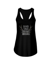 FUNNY HUNTING BAG TAG DRAG BRAG Ladies Flowy Tank tile