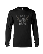 FUNNY HUNTING BAG TAG DRAG BRAG Long Sleeve Tee tile