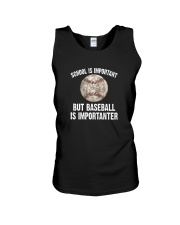 SCHOOL IS IMPORTANT BUT BASEBALL IS IMPORTANTER Unisex Tank tile
