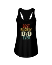 BEST BUCKIN' DAD EVER VINTAGE Ladies Flowy Tank tile