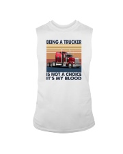 BEING A TRUCKER IT'S MY BLOOD Sleeveless Tee tile