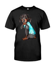 Dachshund I Love Mom Funny Classic T-Shirt front