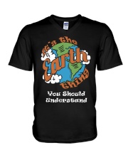 eart thing V-Neck T-Shirt tile