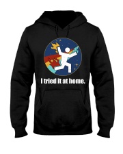 I tried it at home galaxy Hooded Sweatshirt tile