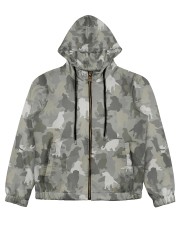 Camo Golden Retriever Women's All Over Print Full Zip Hoodie tile