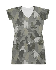 Camo Golden Retriever All-Over Dress tile