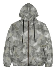 Camo Beagle Men's All Over Print Full Zip Hoodie thumbnail