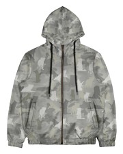 Camo Border Collie Men's All Over Print Full Zip Hoodie thumbnail