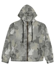 Camo French Bulldog Women's All Over Print Full Zip Hoodie thumbnail