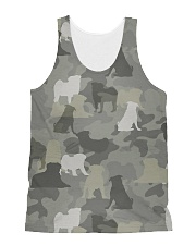 Camo Pug All-Over Unisex Tank tile