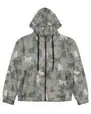 Camo Goldendoodle Women's All Over Print Full Zip Hoodie thumbnail