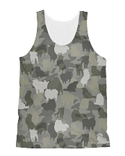 Camo Pomeranian All-over Unisex Tank thumbnail