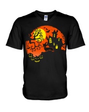 Dachshund - Halloween V-Neck T-Shirt thumbnail