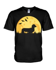 Dachshund - Halloween V-Neck T-Shirt thumbnail