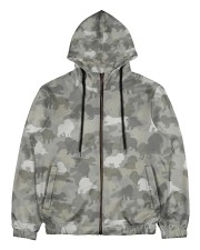 Camo Cavalier King Charles Spaniel Men's All Over Print Full Zip Hoodie tile