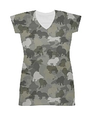 Camo Cavalier King Charles Spaniel All-Over Dress tile