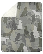 Labrador Retriever - Camouflage Sherpa Fleece Blanket - 50" x 60" thumbnail