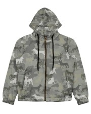 Camo Rat Terrier Women's All Over Print Full Zip Hoodie thumbnail