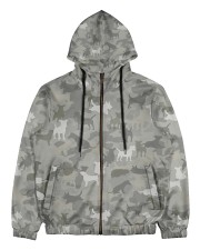 Camo Jack Russell Terrier-2 Men's All Over Print Full Zip Hoodie tile