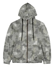 Camo Maltese Men's All Over Print Full Zip Hoodie thumbnail
