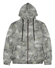 Camo Boston Terrier Men's All Over Print Full Zip Hoodie thumbnail