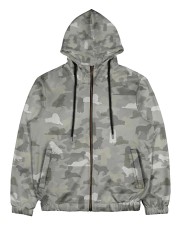 Camo Great Pyrenees Men's All Over Print Full Zip Hoodie thumbnail