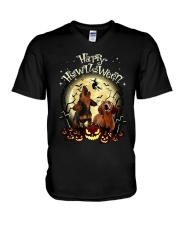 Dachshund - Halloween V-Neck T-Shirt thumbnail